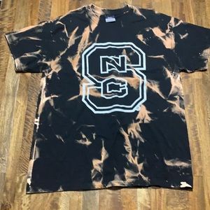 NC State University Bleach Dyed Tee
